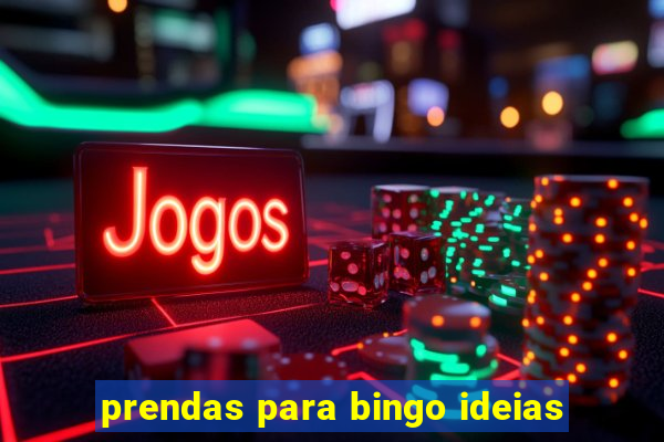 prendas para bingo ideias